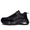 Ezrael Comfortable Steel Toe Work Shoes Black