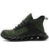 Stuart Slip Resistant Steel Toe Shoes for Men Green