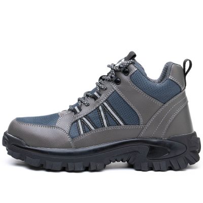 Solomon Steel Toe High Top Work Shoes Gray