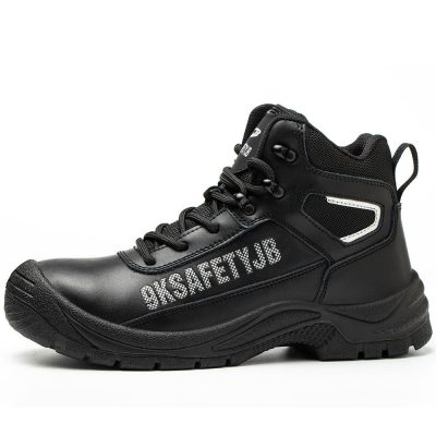 Dick High Top Comfortable Steel Toe Boots Slip Resistant Black