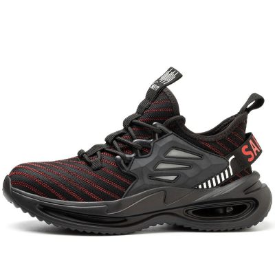 Gary Comfy Steel Toe Work Shoes Red
