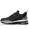 Jeremy Stylish Steel Toe Flexible Work Sneakers Slip Resistance Black