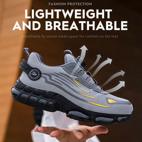 Rotary Button Steel Toe Work Shoes